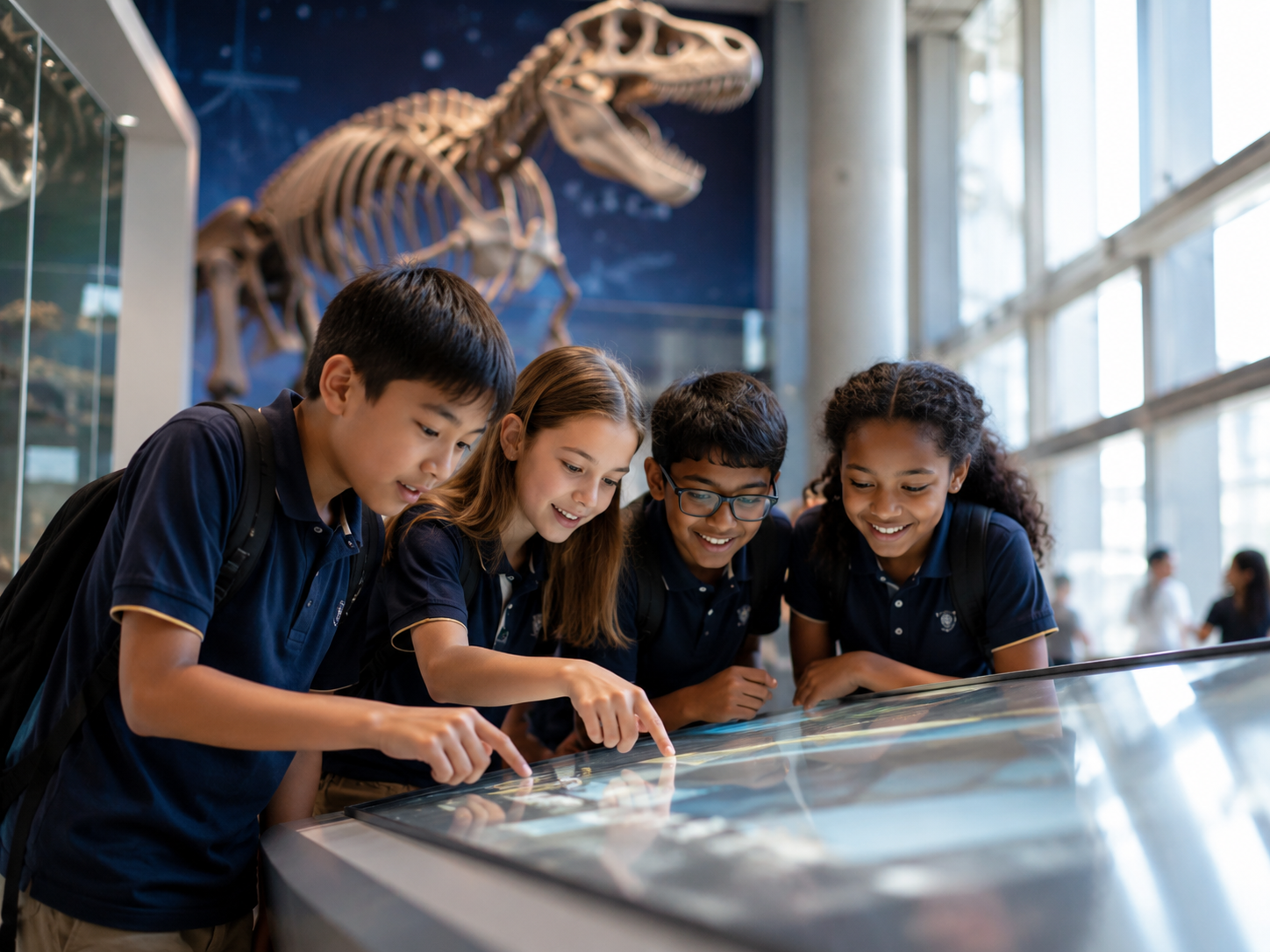 Children exploring a community learning activity